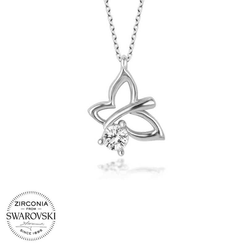 Swarovski%20Taşlı%20Gümüş%20Yusufcuk%20Bayan%20Kolye