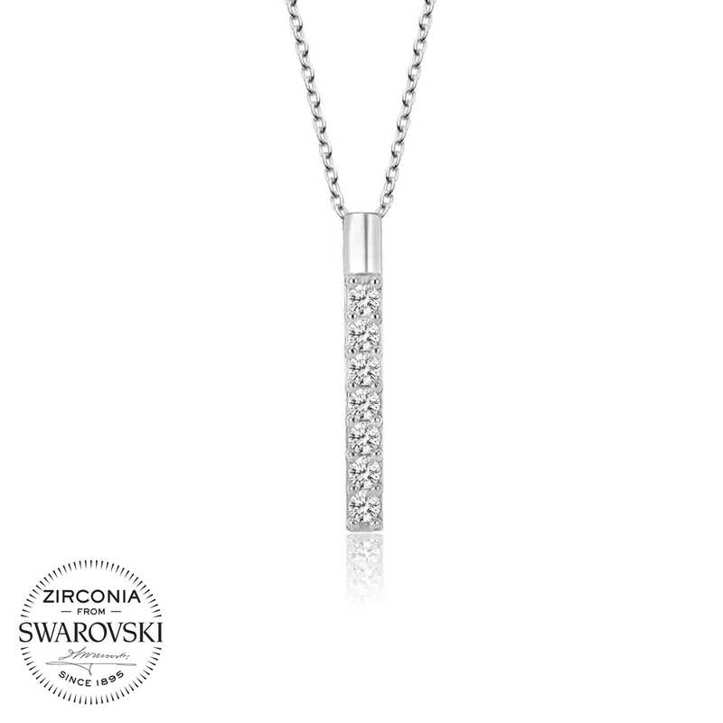 Swarovski%20Taşlı%20Gümüş%20Yeditaş%20Bayan%20Kolye